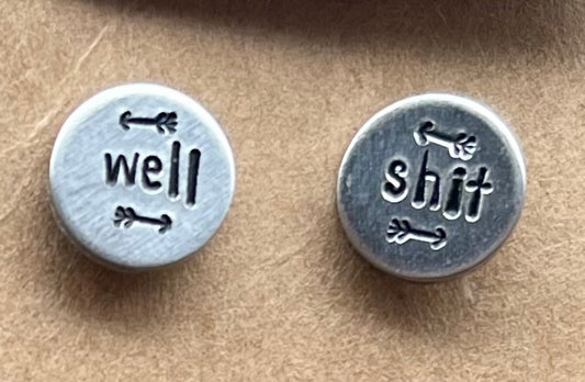 Sassy “Well Shit” Stud Earrings