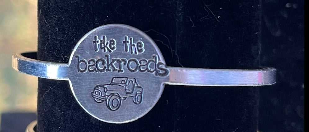 “Take the Backroads” Jeep Bangle Bracelet