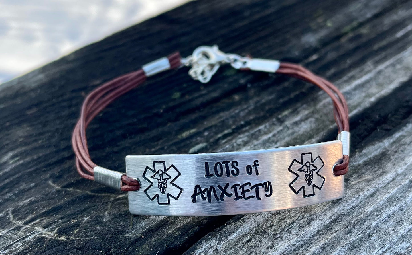 “Lots of Anxiety” Medical Alert Bracelet