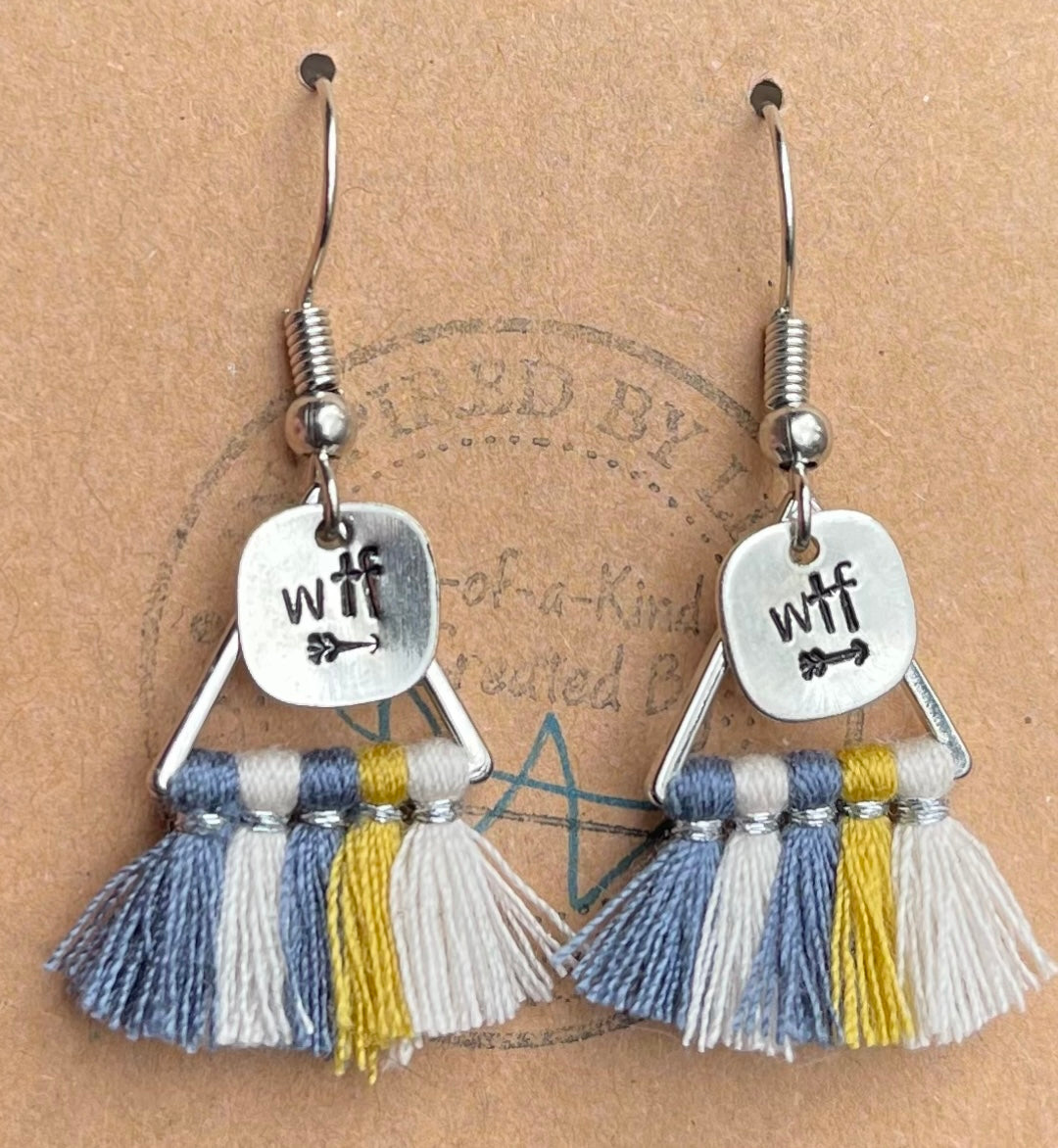 “WTF” Dangle Earrings