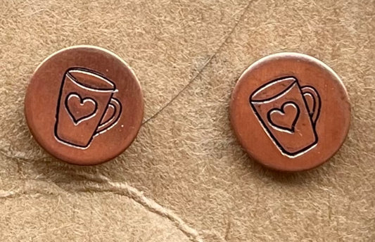 “Love Coffee” Stud Earrings