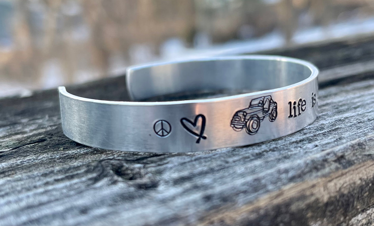 “Life is Good” Jeep Bangle Cuff