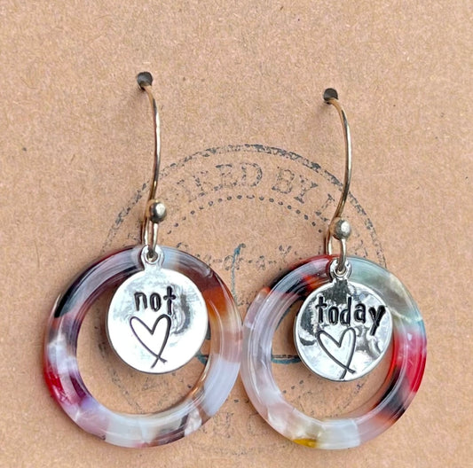 “Not Today” Dangle Earrings