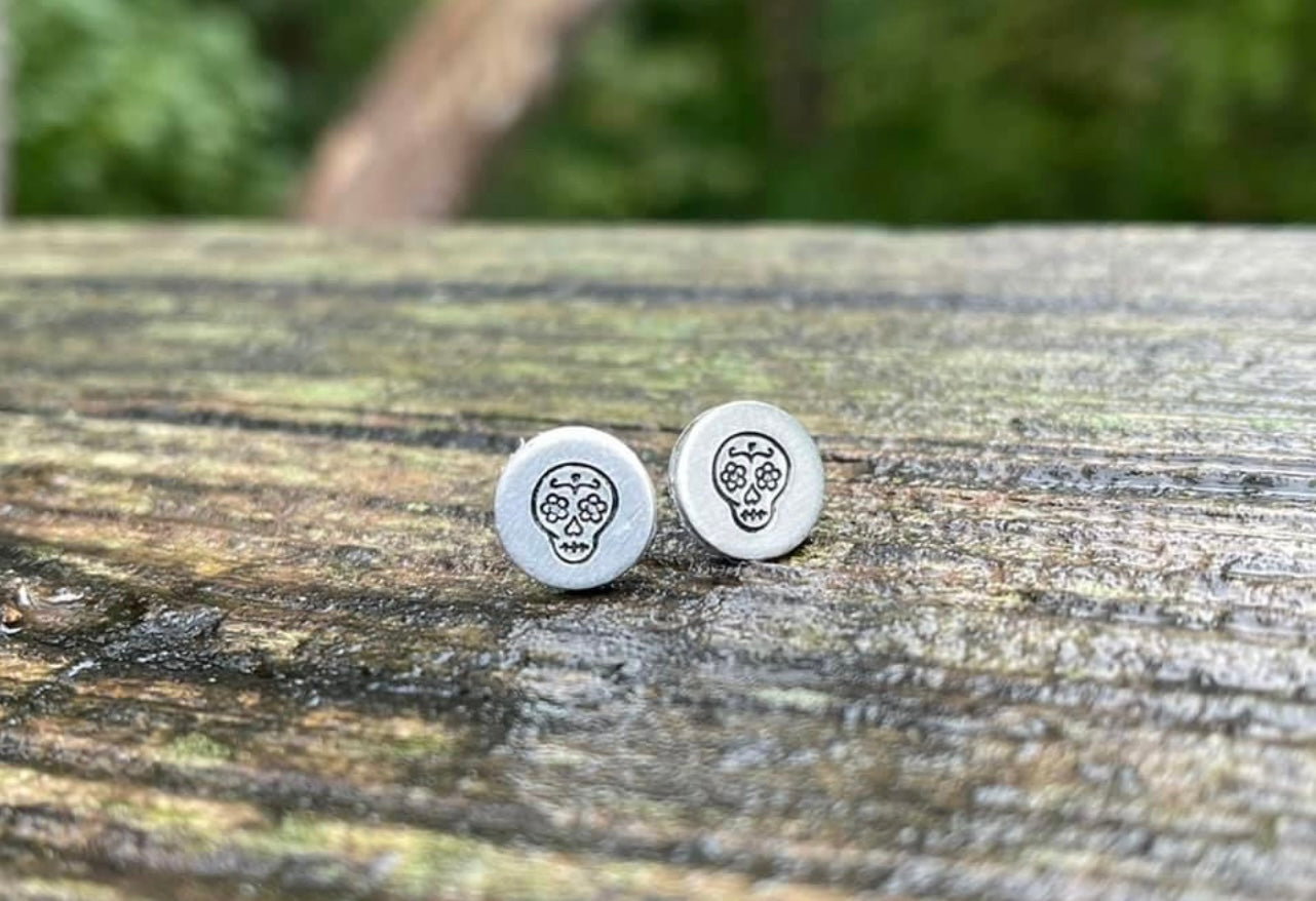 Sugar Skull Studs